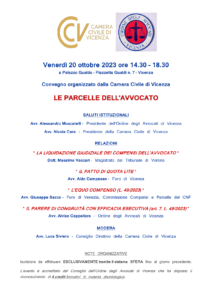 Convegno CCV Le parcelle dell'Avvocato 20.10.20231